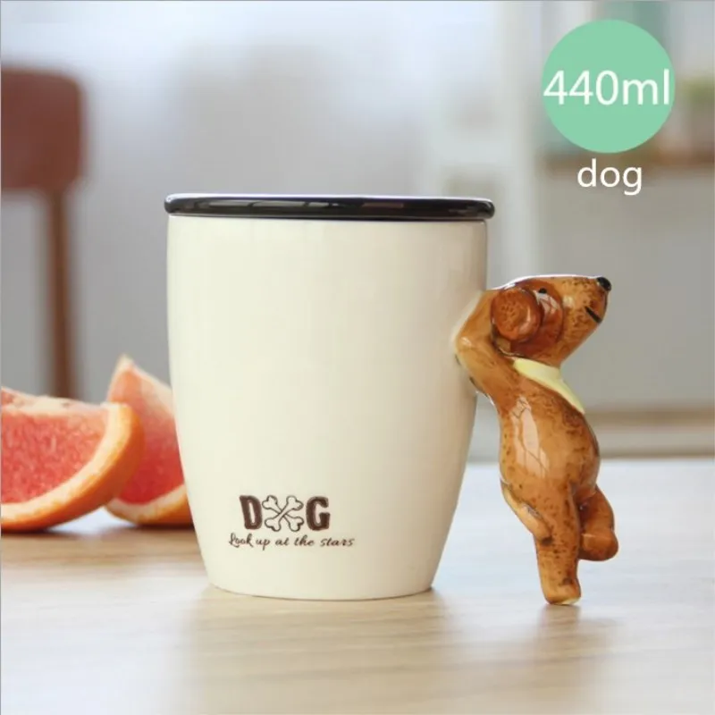 Креативная мультяшная звезда 3D керамическая чашка с животными для офиса