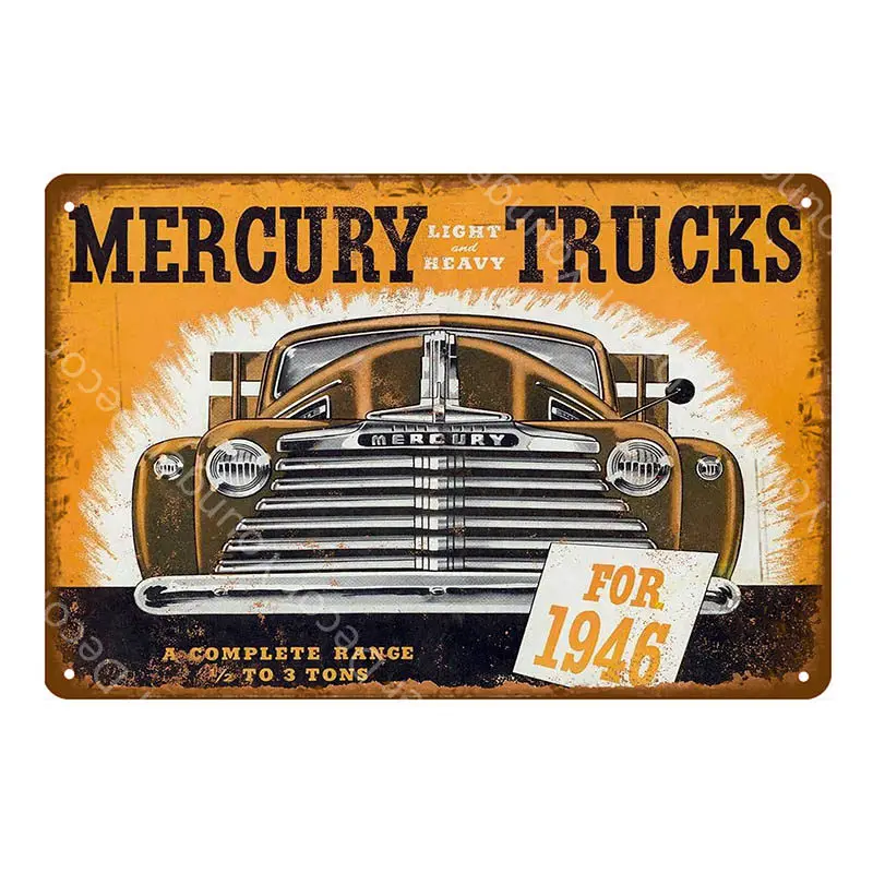 Классический Buick плакат с изображением автомобиля Меркурий грузовиков