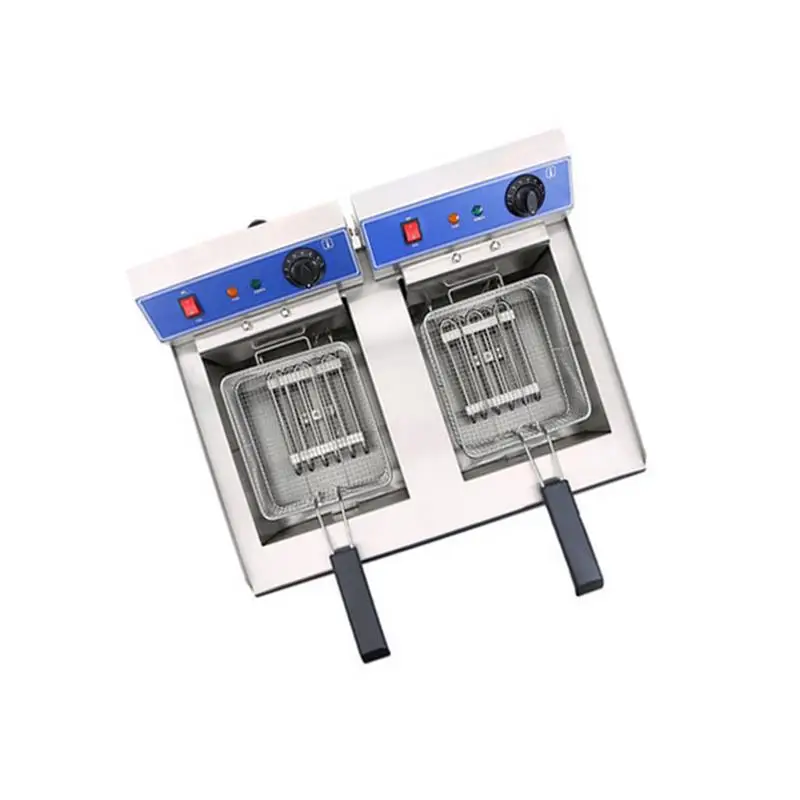 Электрическая Фритюрница 220 В духовка с двойным резервуаром фритюрница для