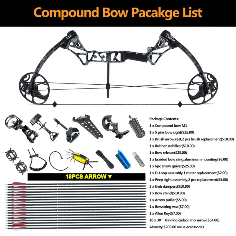 Набор лука IBO320FPS для правой руки фрезерный лук с ЧПУ BCY String аксессуары охоты