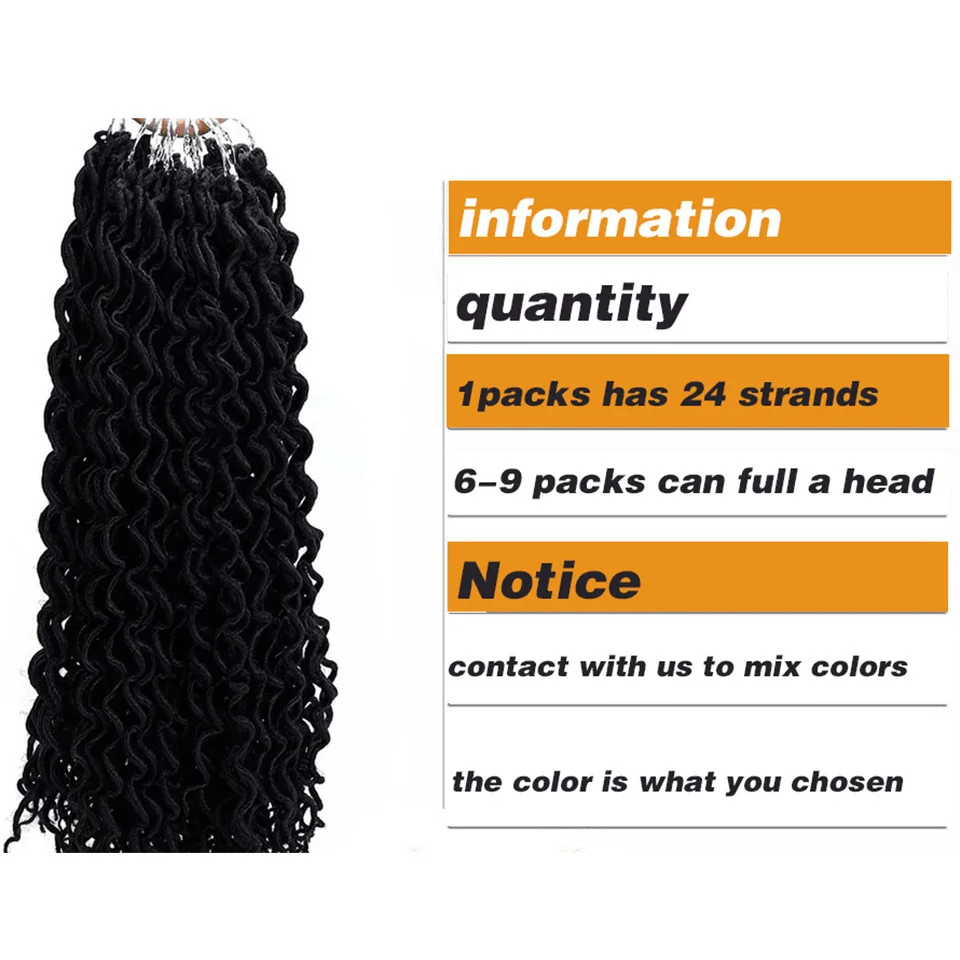 MUMUPI синтетическое плетение волос 20 дюймов 24 корня/Pc вьющийся кроше Faux locs
