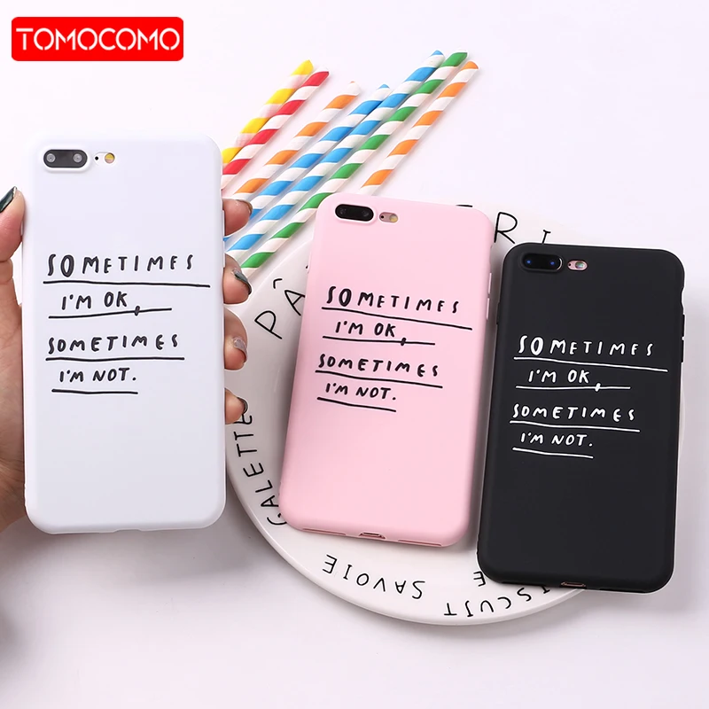 

For iPhone 14 14ProMax 14Plus 13Promax 13 12 11 Soft TPU Silicone Matte Case Coque Girl Cute Memes Cool Quote Funny Words