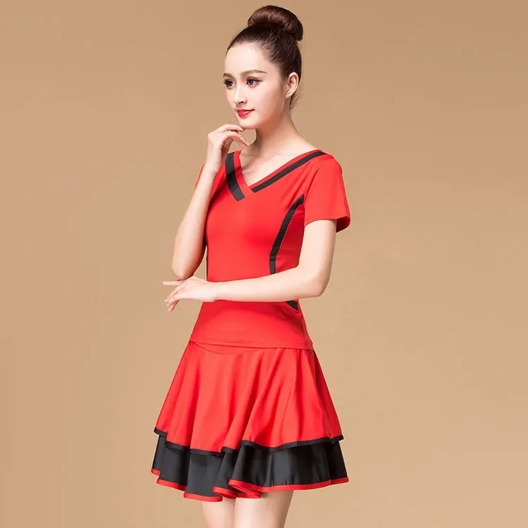 Костюм женский летний с коротким рукавом и юбкой для латиноамериканских