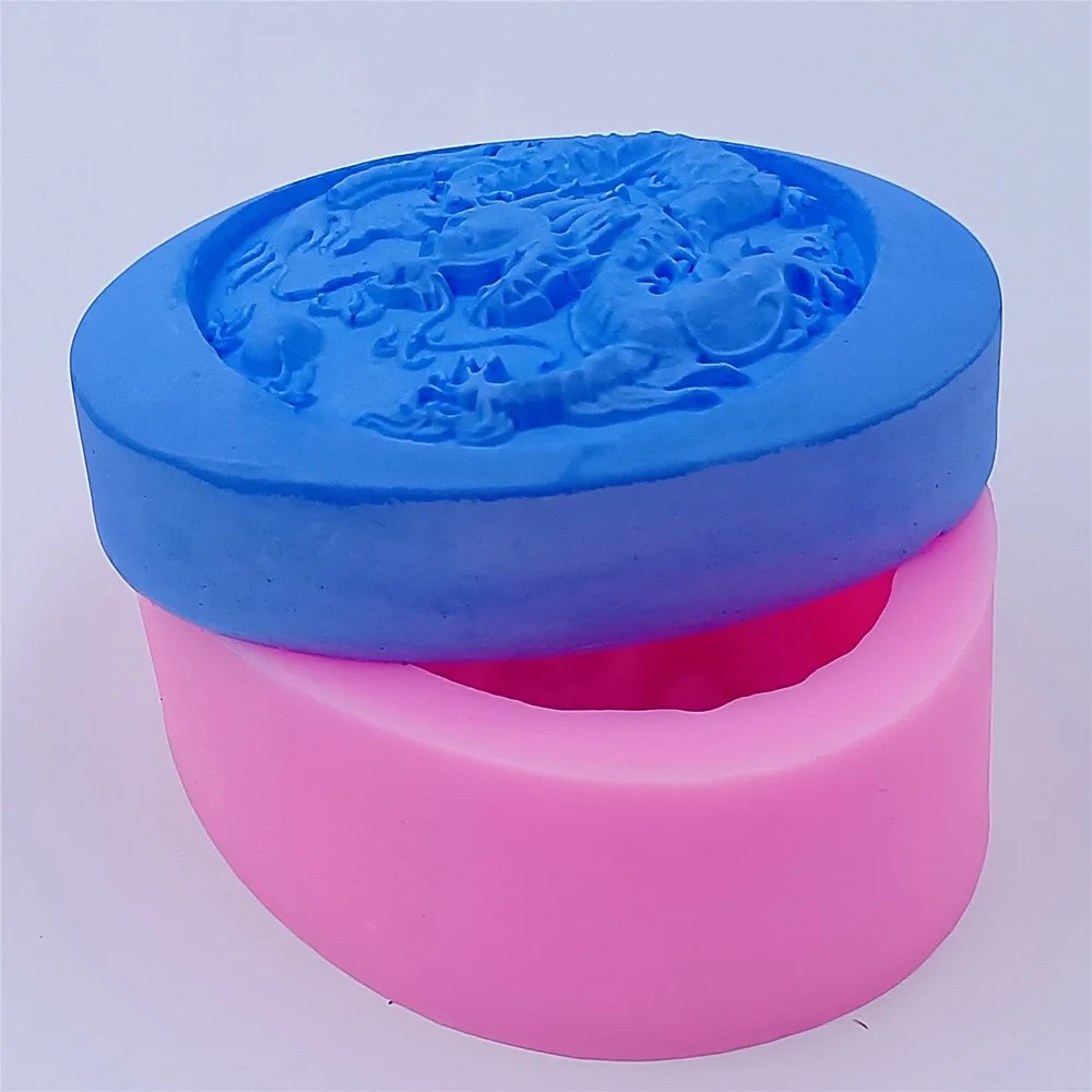 Китайский дракон DIY формы для мыла 3D Овальные силиконовые ручной работы|form for|diy soap