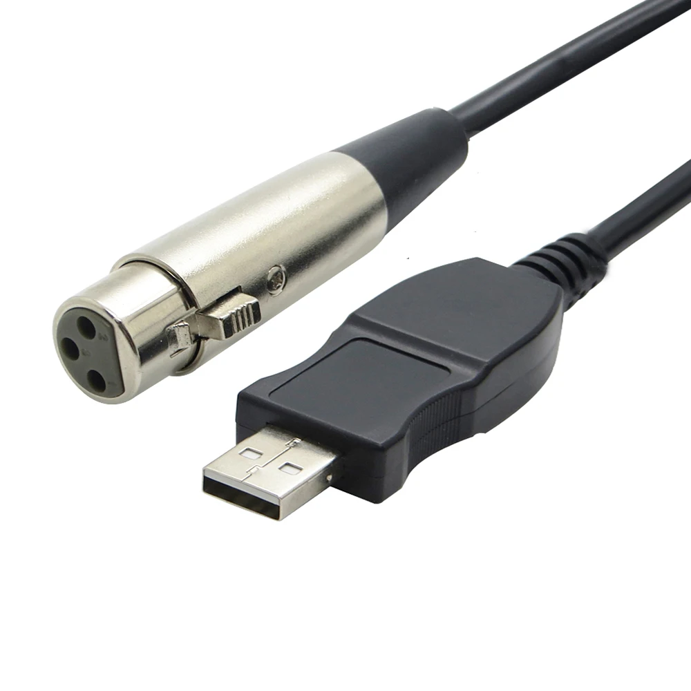 Кабель длиной 3 м с USB папа на гнездо XLR для микрофона студийного аудио кабеля