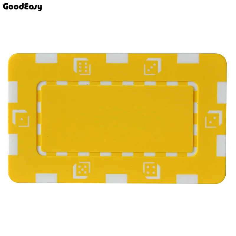yellow 25 шт./лот ABS квадратный Техасский Холдем покерные фишки набор казино металлические монеты развлечения Монте Карло покер клуб аксессуары - Цвет: yellow