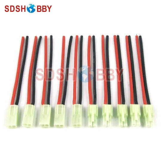 5 пар* 16AWG Силикагель кабель L100mm с мини мужской+ женский Tamiya по супер скидке разъемы