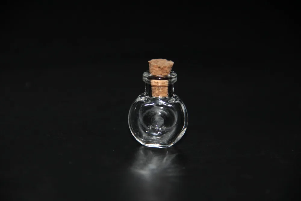 Маленькие стеклянные бутылки с пробками DIY мини плоские художественные банки