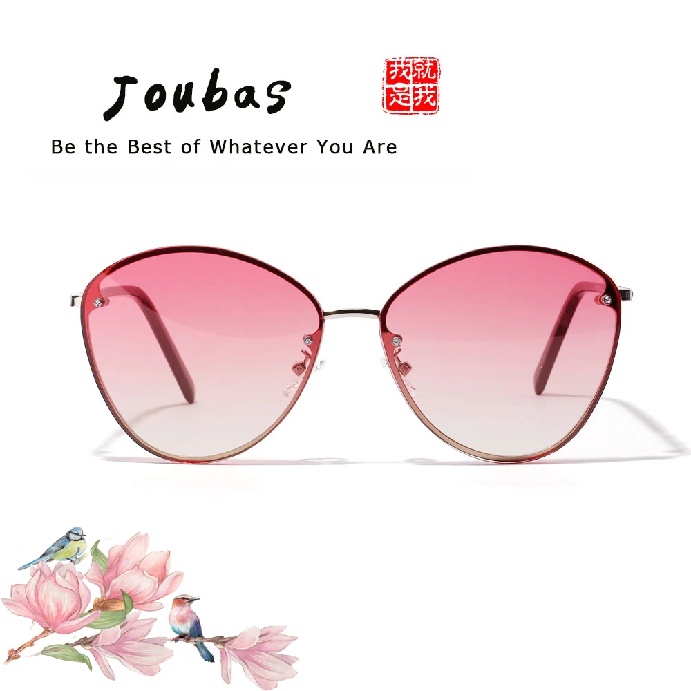 

Joubas Vintage Cat eye Diamond Sunglasses Women 2019 Oversize Big Retro Transparent Eyewear for Women/Men luxury Sun glasses 27
