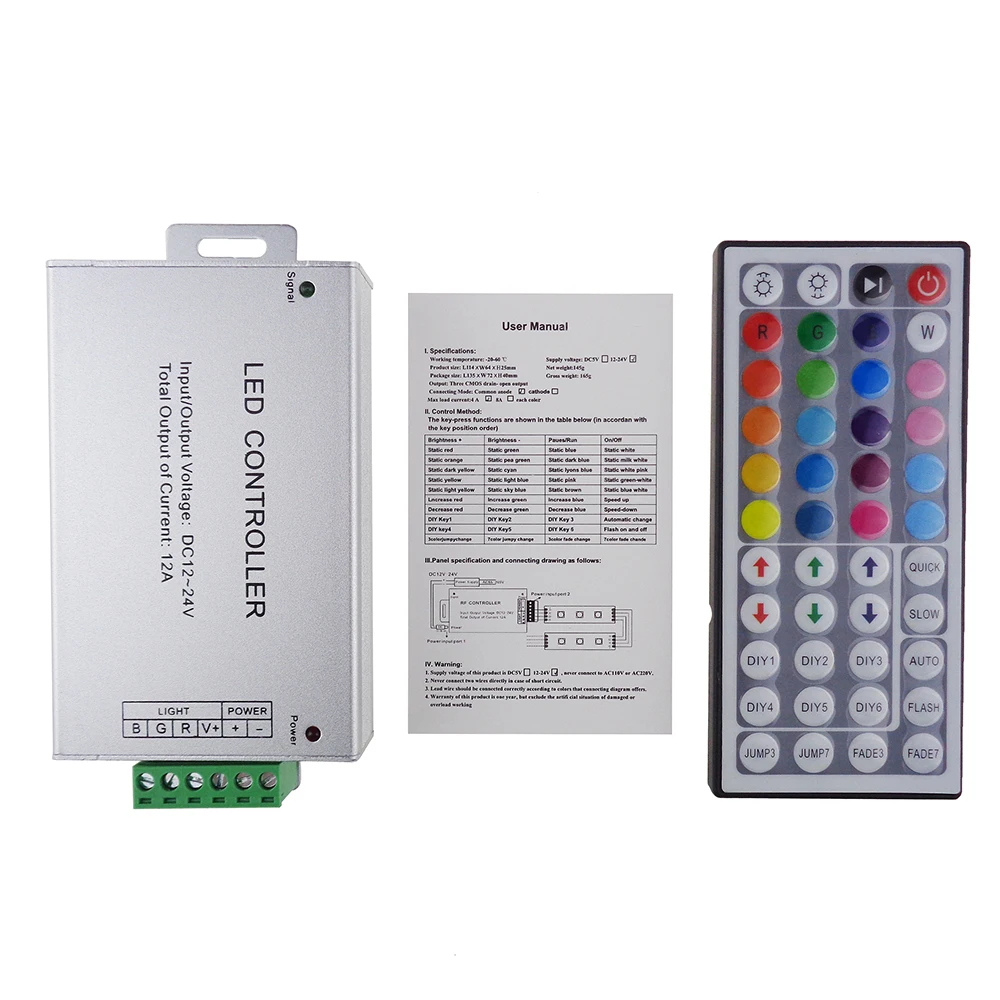 DC 12A 12В 24В 144 Вт 44Key LED ИК пульт дистанционного управления для RGB светодиодные ленты
