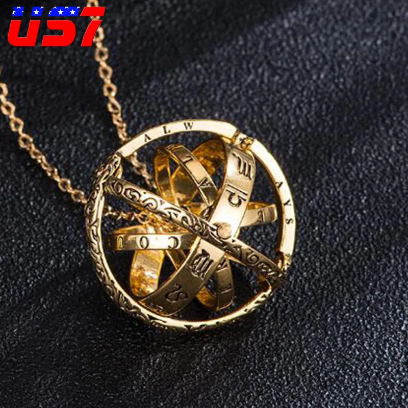 US7 любовь ожерелье для пар Вселенная астрономическая сфера шар латунные подвески
