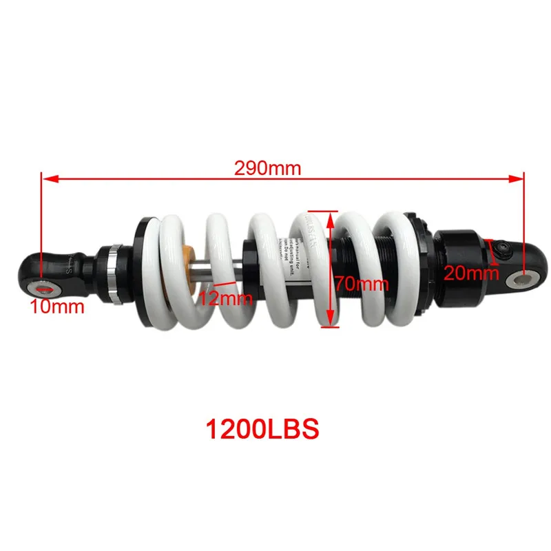 TDPRO Moto Dirt Bike 290 мм DNM задний амортизатор, амортизатор для мотоцикла, пневматическая подвеска, пружина 1200lb Pitpro поршень