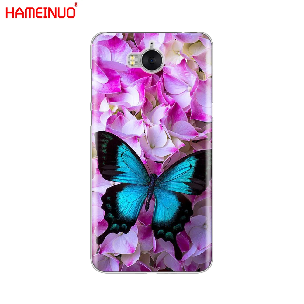HAMEINUO чехол для сотового телефона с бабочками на белых розах и цветами huawei honor 3C 4X 4C