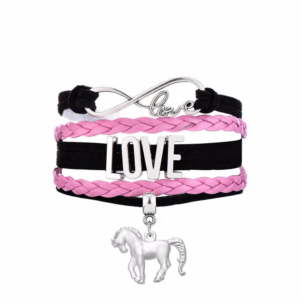 Skyrim регулируемый браслет-шарма Послушная лошадь и Бесконечная любовь животное