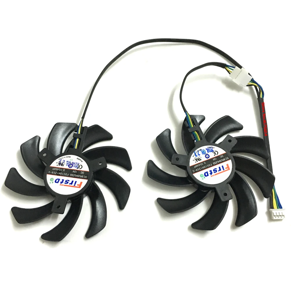 Вентилятор охлаждения VGA для компьютера 2 шт./лот 85 мм 4 контакта охлаждающий