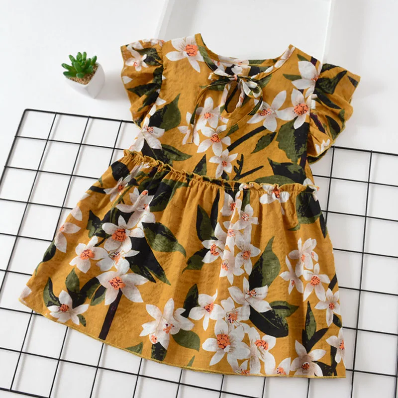 Хлопковое платье для маленьких девочек EABoutique весна 2019 милая детская одежда в