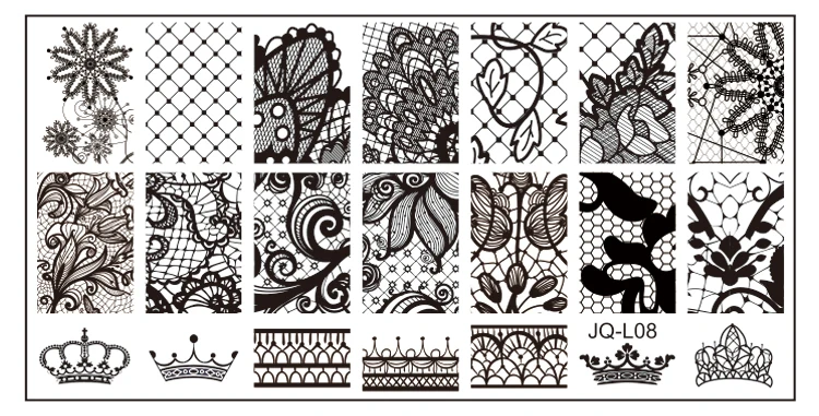 Модная серия стальной штамп для ногтей изображение Konad пластина шаблон ногтевого