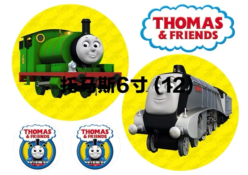thomas 6 inch cake Съедобный мультфильм риса вафельный бумажный Топпер на торт украшение легко использовать для 4-10 дюймов торт, печатная рисовая бумага только, 1 лист - Цвет: thomas 6 inch cake