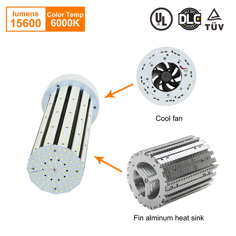 

NS 120W LED Light 2835 SMD Super Bright Aluminum Alloy Body LED Corn Bulb Wall Lamp for Street Warehouse Garage Parking Lot