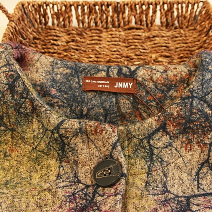 Пальто Для женщин 2019 Демисезонный Винтаж шерстяная Верхняя одежда Женский