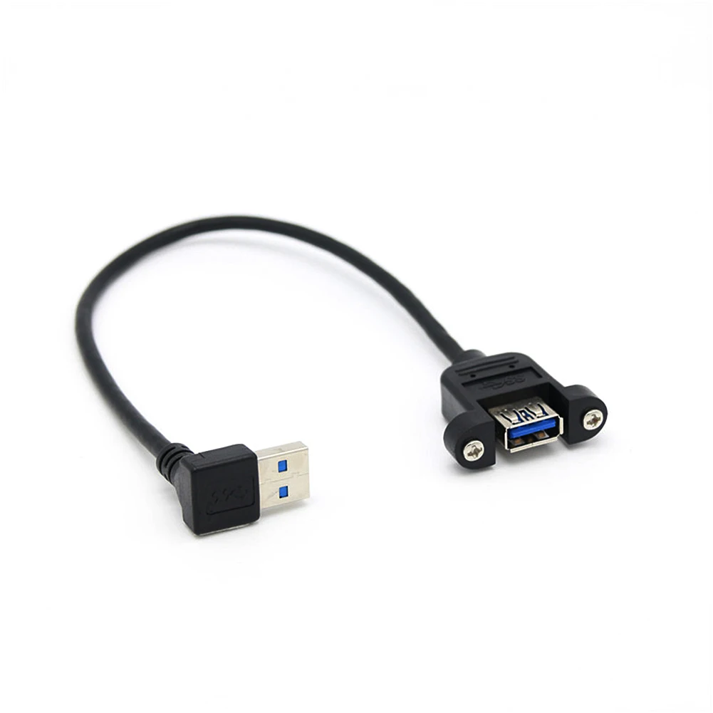 Горячий мини USB Удлинительный кабель 90 градусов вниз угол 3 0 Женский Панель