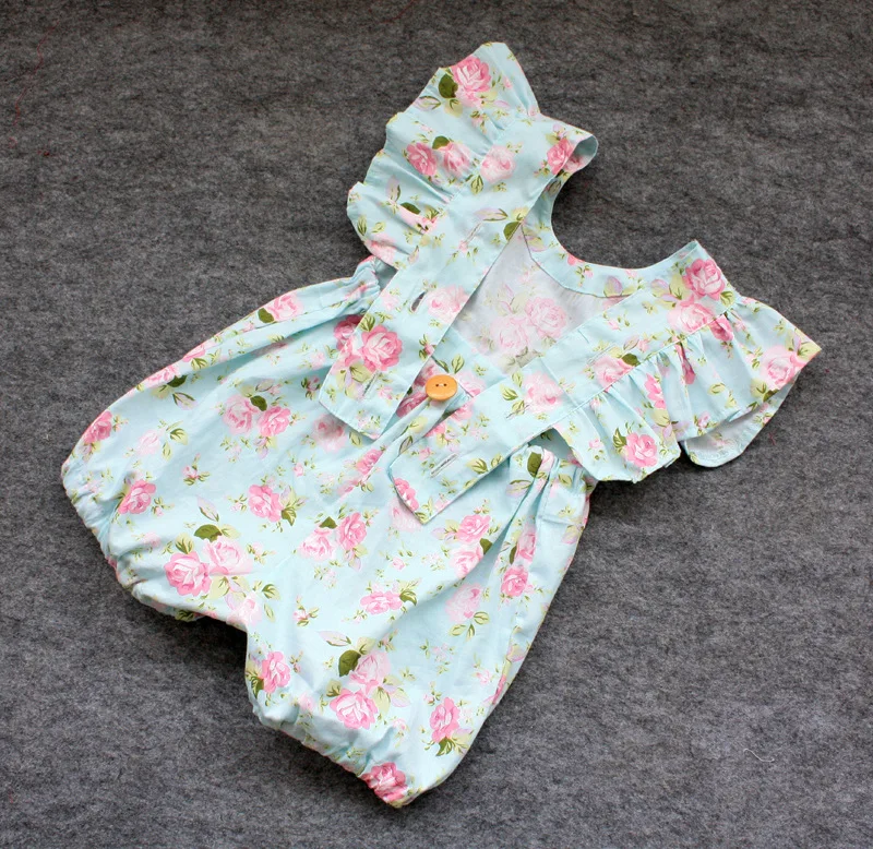 Комбинезон для девочек летний с цветочным принтом лотоса