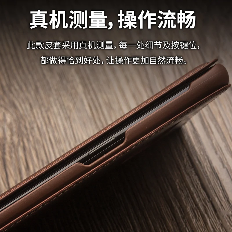 Роскошный флип чехол из натуральной кожи для Sumsang S8 + Plus модный защитный бизнеса с