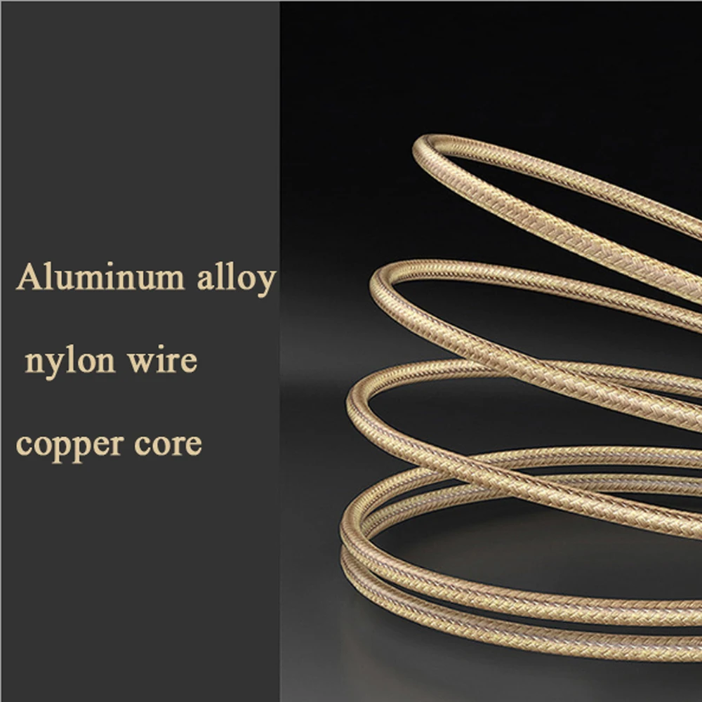 Металлический нейлоновый Плетеный светодиодный индикатор Type-C кабель для