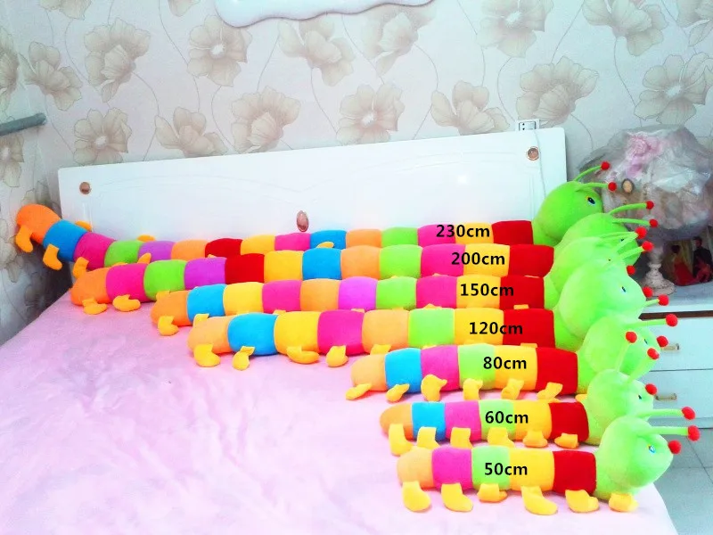 1 шт., 50-230 см, червь, гусеница, кукла, червь, плюшевая игрушка, Peluche, кукла-жук, подушка, мягкая, милая, прекрасный подарок, хорошее качество