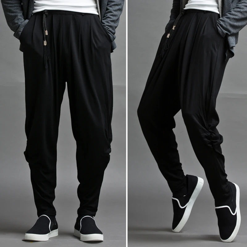 2016 men's new fashion harem pants loose plus size plus size casual pants big health trousers singer costumes clothing