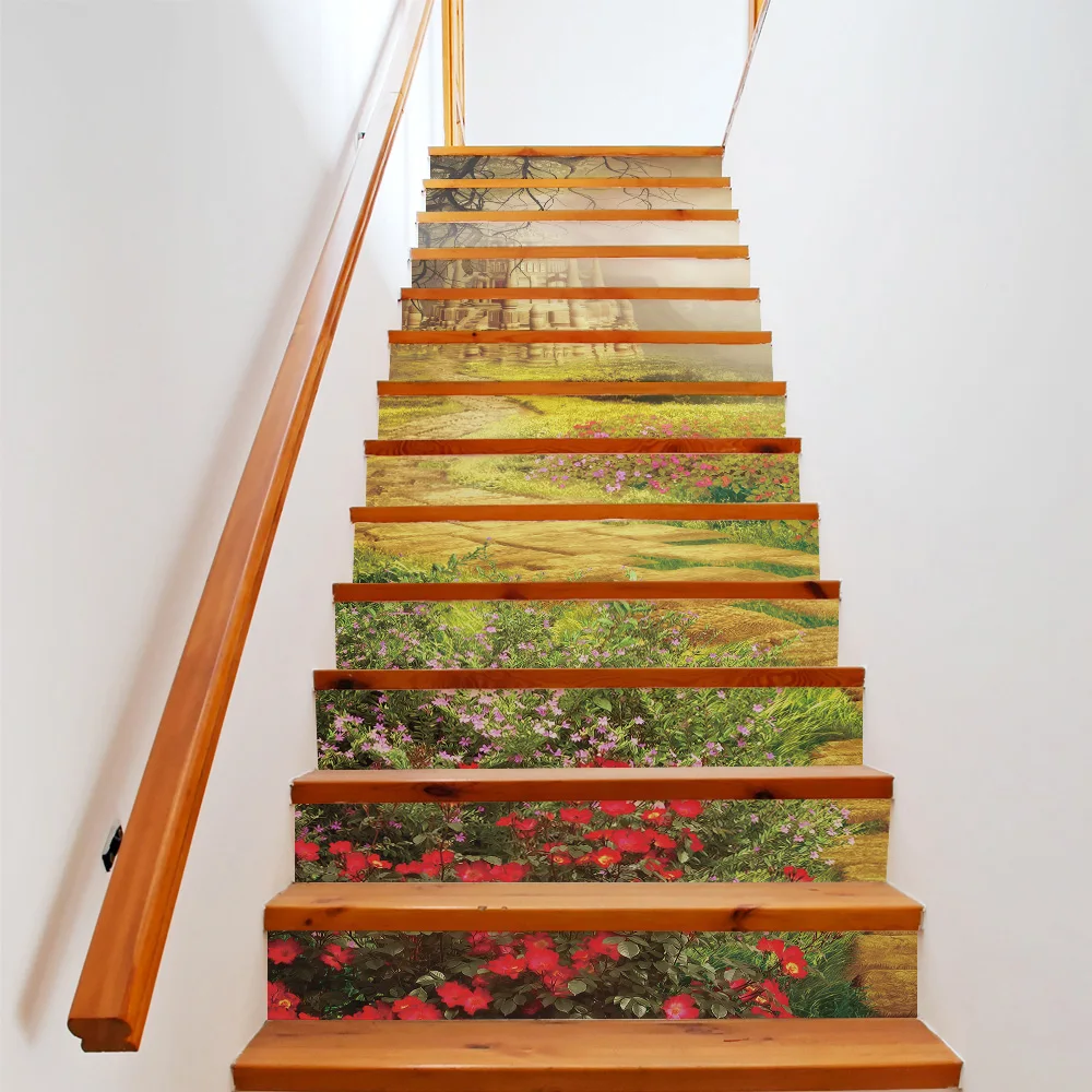 13 шт./компл. 3D лестницы наклейки на стену поделки для Настенные настенные обои