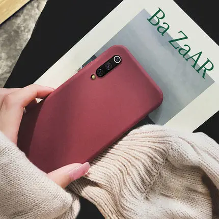 Силиконовые чехлы для Samsung Galaxy A70 A50 A40 мягкие однотонные защитные линзы матовый
