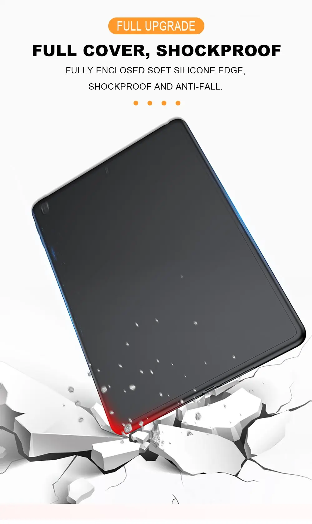 360 Полный Защитный чехол для нового iPad 9,7 5th 6th принципиально Ultra Slim с Стекло силиконовый мягкий чехол для iPad воздуха 2 Чехол