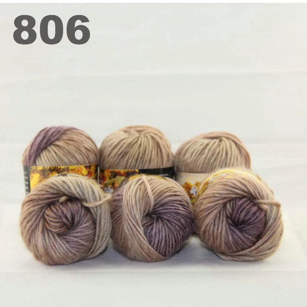 6X50 г косынки новинка объемная ручка звезды шерстяная пряжа 806|wool yarn|wool knitting yarnknitting