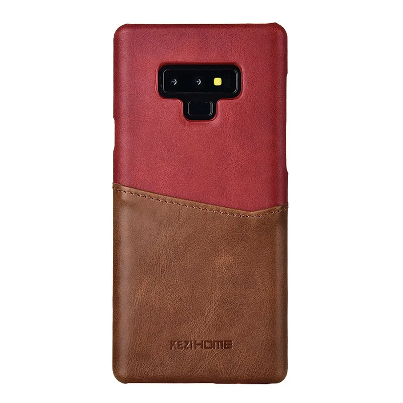 Чехол для samsung Galaxy Note 9 KEZiHOME, два цвета, натуральная кожа, твердая задняя крышка для samsung Note9, с карманом для карт