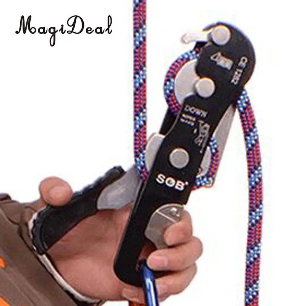 MagiDeal Professional Rock Climbing Handle control Abseiling спуск вниз стоп самозапирающее устройство вниз протектор инструмент
