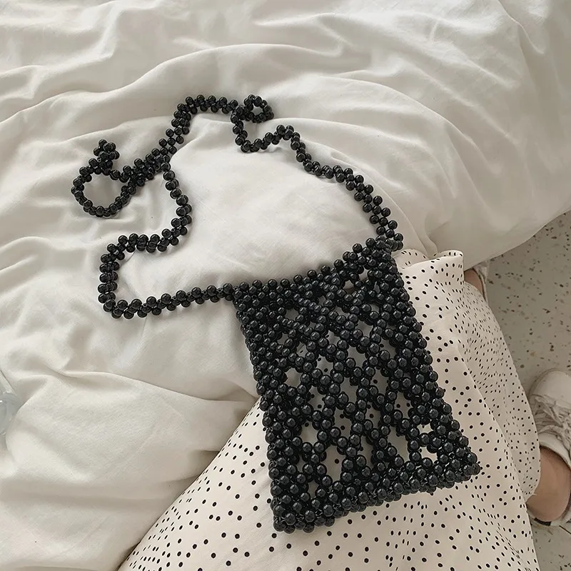 Женские сумки ручной работы полые Сумка с бусинами 2019 Летняя женская сумка через