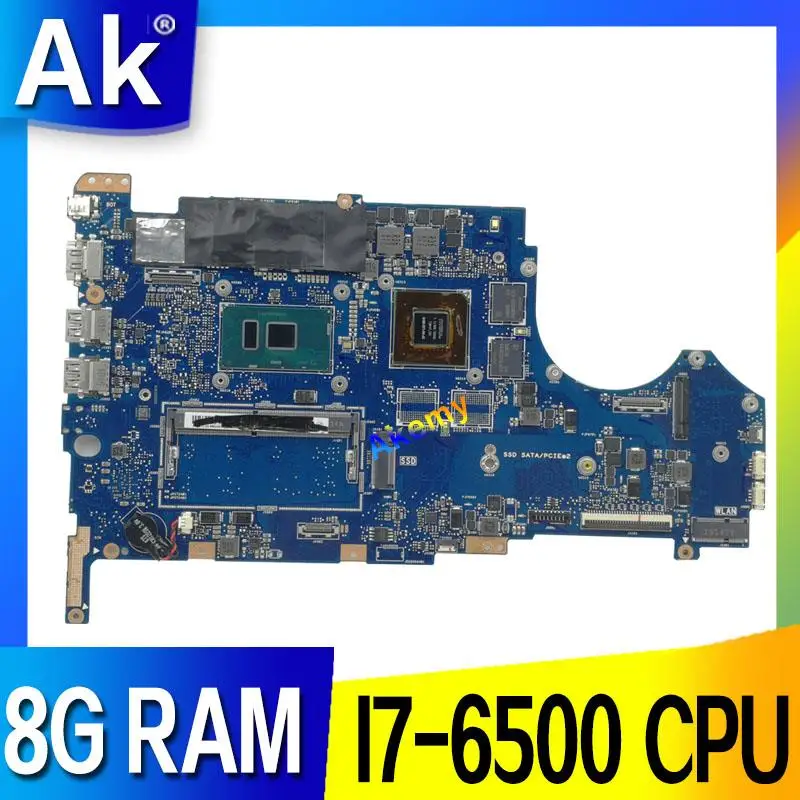 

UX560UX mainboard For Asus UX560 UX560U UX560UQK UX560UQ UX560UX laptop motherboard Tested Ok I7-6500CPU GT940MX 8G RAM
