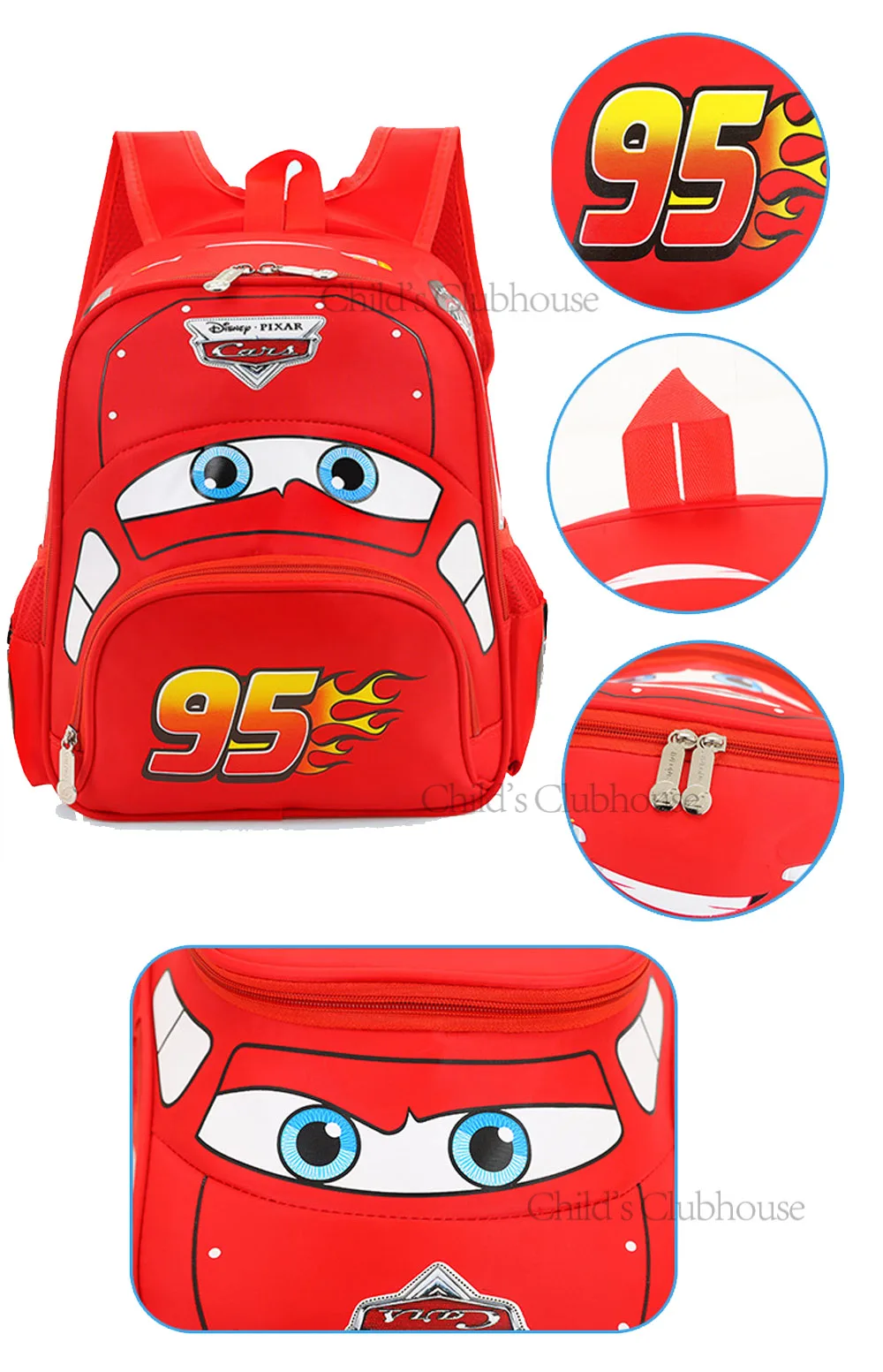 Disney Car Animation Lightning McQueen 3D рюкзак в Детский сад Школьный автомобиль сумка для игрушек Детский дорожный плюшевый рюкзак