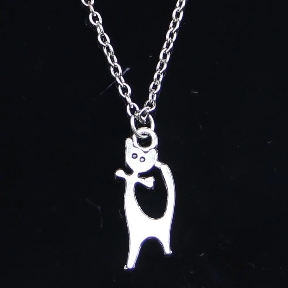 20pcs New Fashion Necklace 25x10mm double sided cat Pendants Short Long Women Men Colar Gift Jewelry Choker | Украшения и