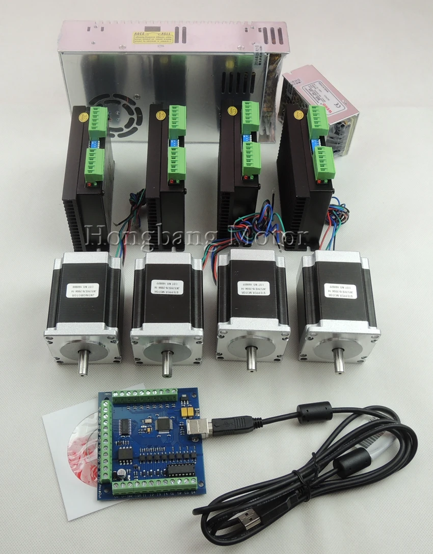 CNC USB 4 осевой комплект ST M5045 (замена 2M542) Драйвер + карта контроллера mach3 100 кГц шт.