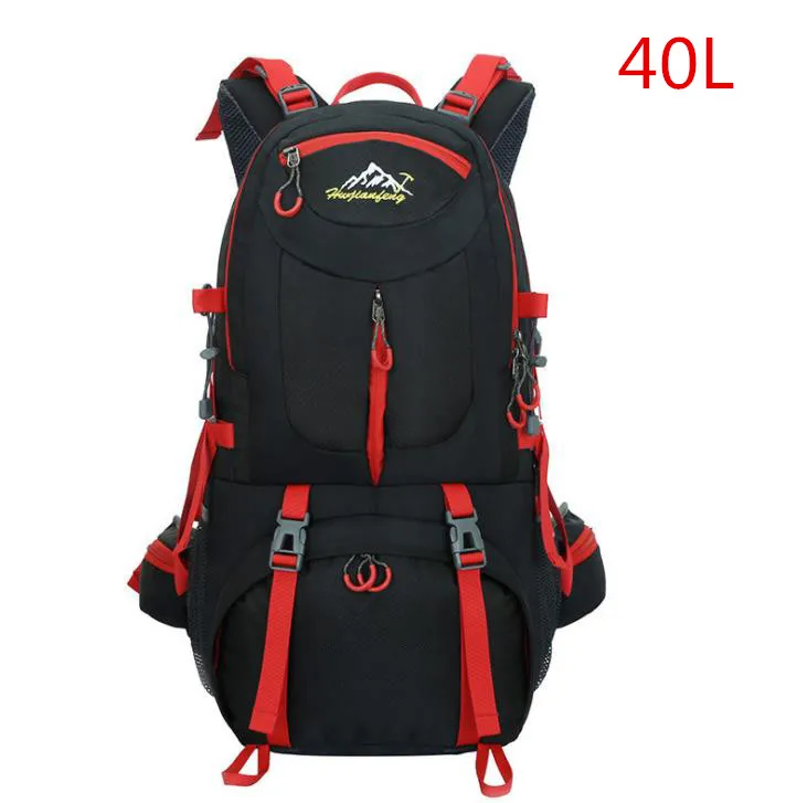 Black 40L Мужской открытый 40L/50L большой нейлоновый водонепроницаемый рюкзак для альпинизма походный военный Molle Camo Мягкий ремень сумка на плечо - Цвет: Black 40L