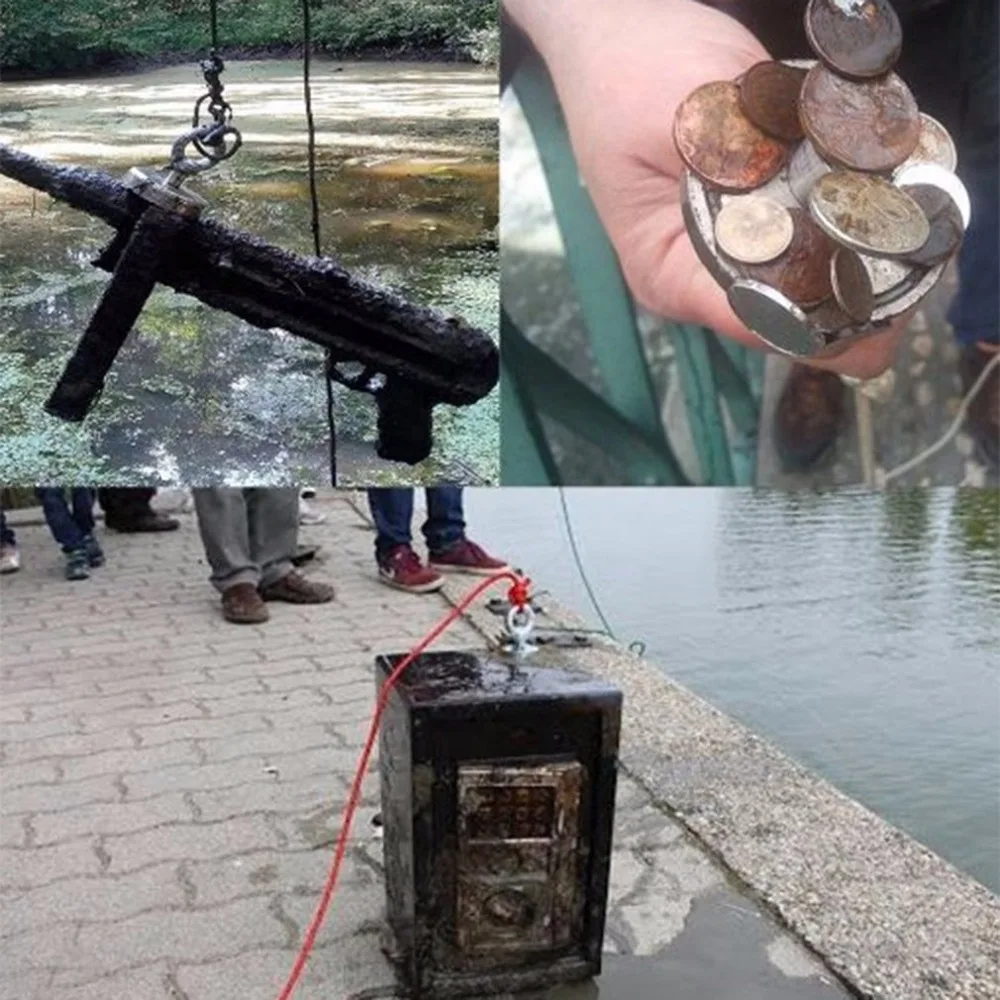25кг/14кг серебро KNdFeB Магнитные Крючки Кольца Металлические прочные сокровища