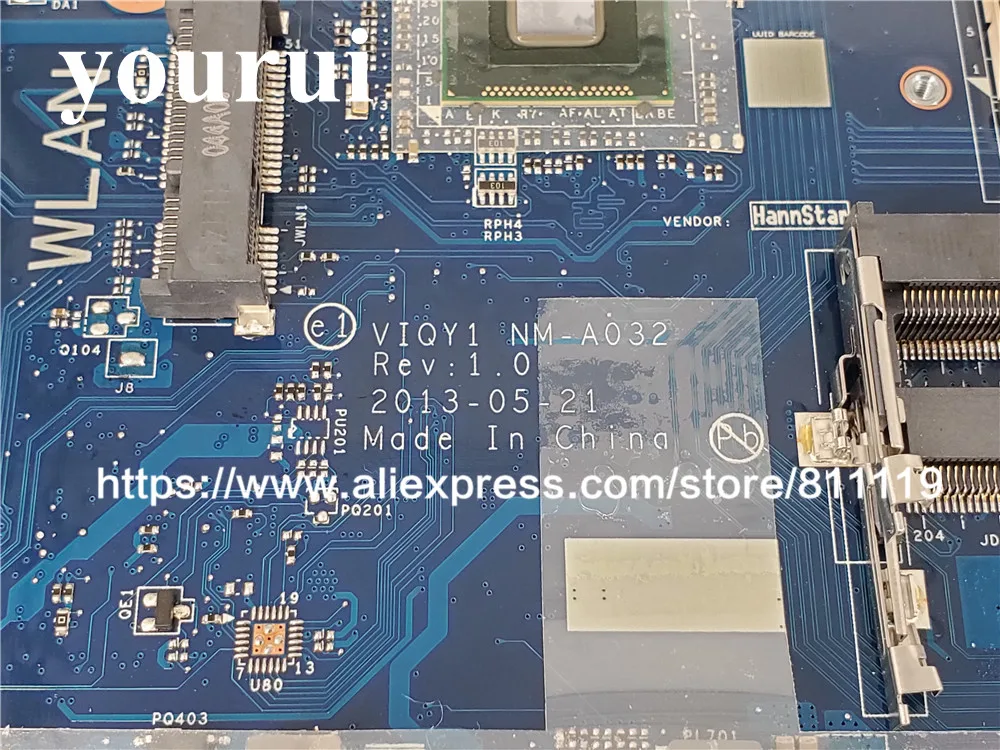 Y510P VIQY1 NM A032 REV: 1 0 материнская плата для ноутбука Lenovo GT750/755 тест материнской