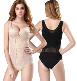 2 pieces Бюстье Поддерживающий Пояс-корсет, корректирующий корсет животик корсет для талии дышащая Bodyshaper послеродовое Корректирующее белье - Цвет: 2 pieces