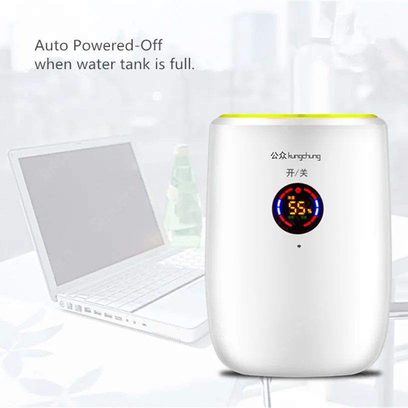

Seamoy 800ML Mini Dehumidifier Moisture Absorbe Air Dryer LCD Display Auto-off Dehumidifiers Air Purifier 110V 220V EU US Plug