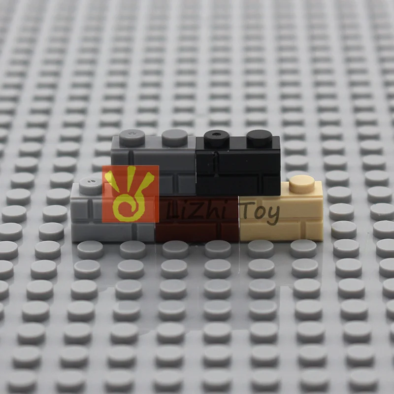 Moc кирпич модифицированный 1x2 с профилем кирпичной кладки (профиль кирпича) стена