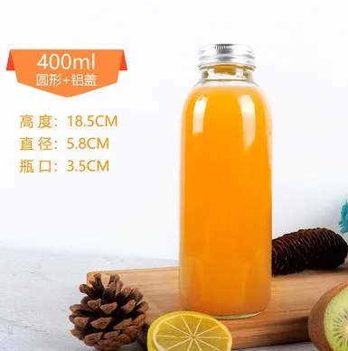 400ml Ферментная бутылка для напитков пробковая стеклянная бутылка для холодного чая - Цвет: 400ml