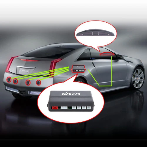 Автомобильный датчик KKmoon 4 для парковки с зондом|sensor car parking|car parkingparking sensor |