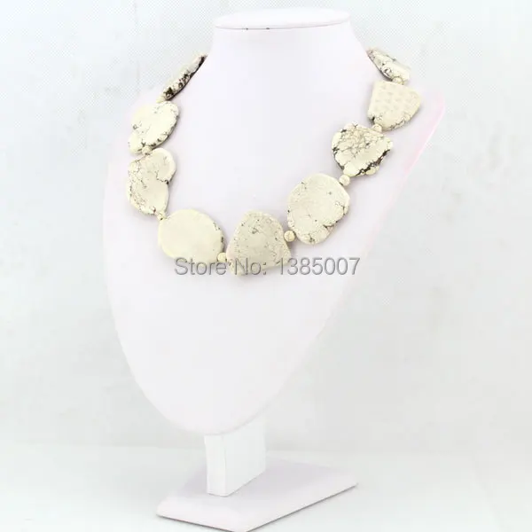 Африканские белые бирюзовые бусы красивые ювелирные изделия праздничное